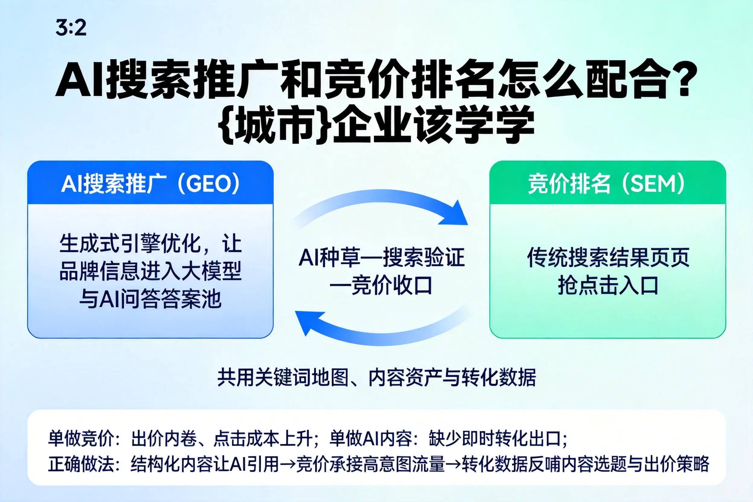 AI搜索推广和竞价排名怎么配合？枣庄企业该学学