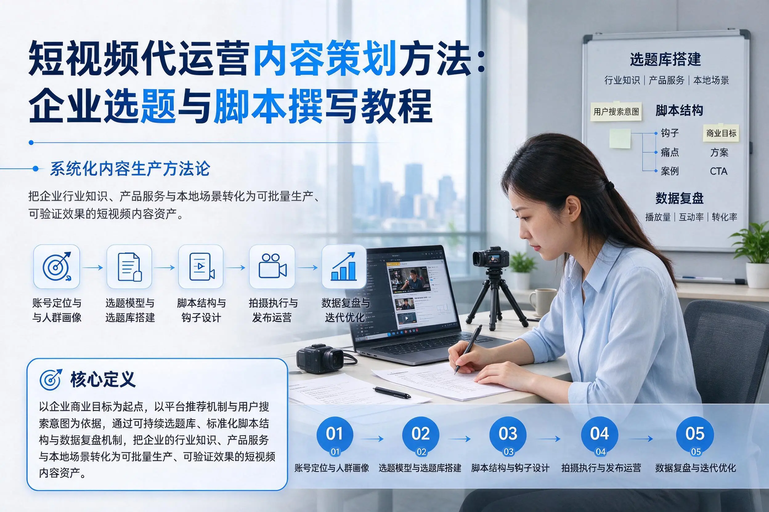 短视频代运营内容策划方法：枣庄企业选题与脚本撰写教程
