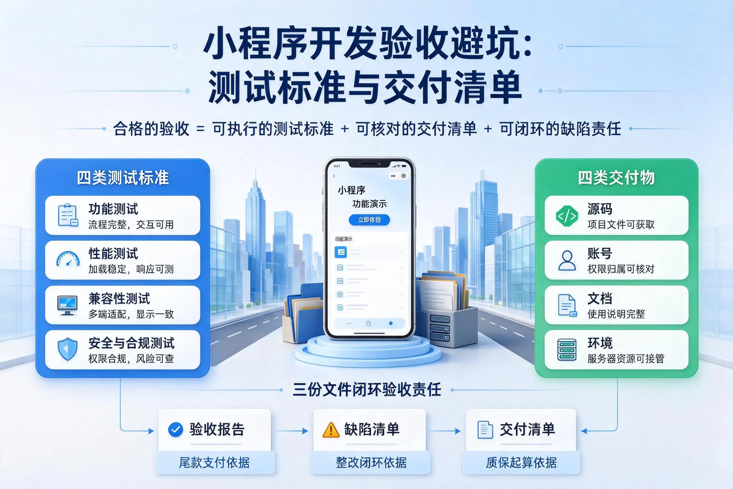 枣庄小程序开发验收避坑:测试标准与交付清单