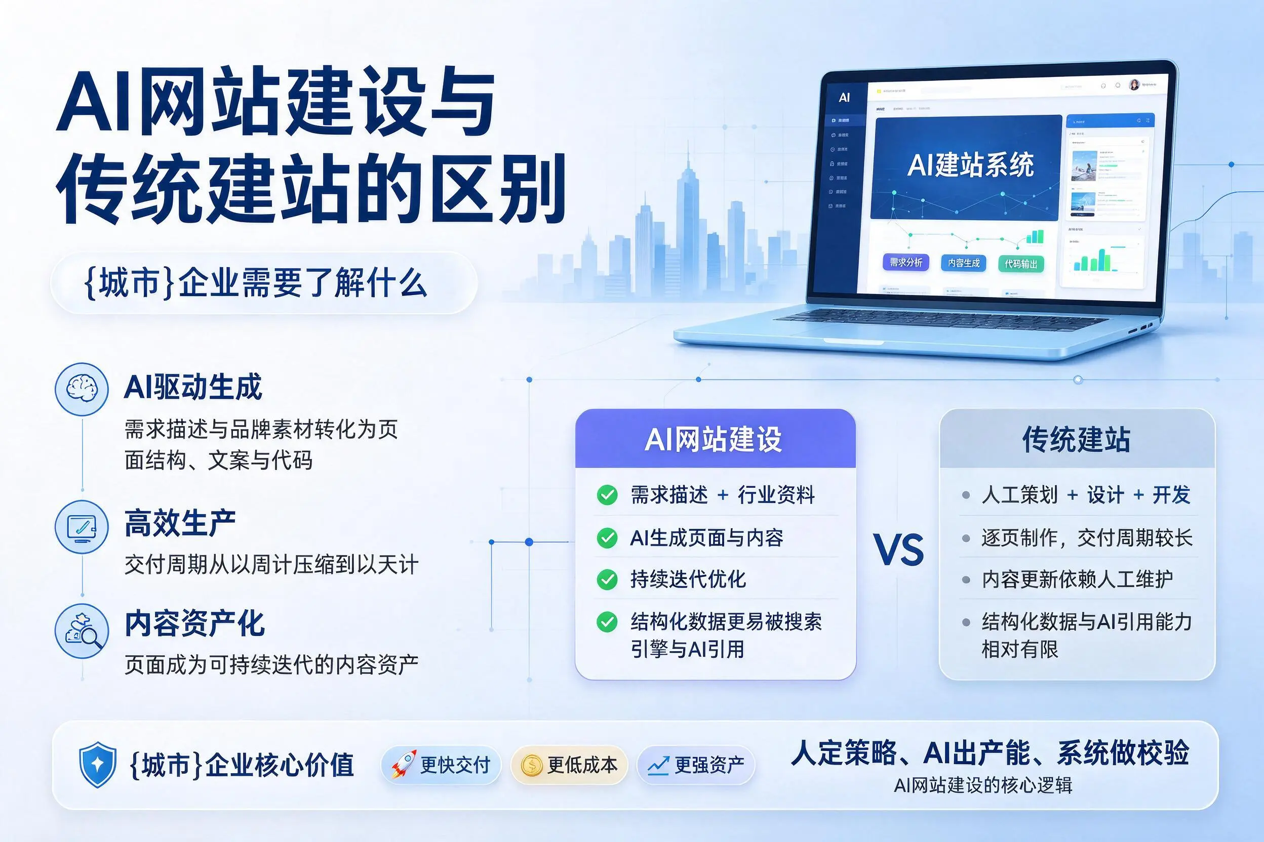 AI网站建设与传统建站的区别，枣庄企业需要了解什么