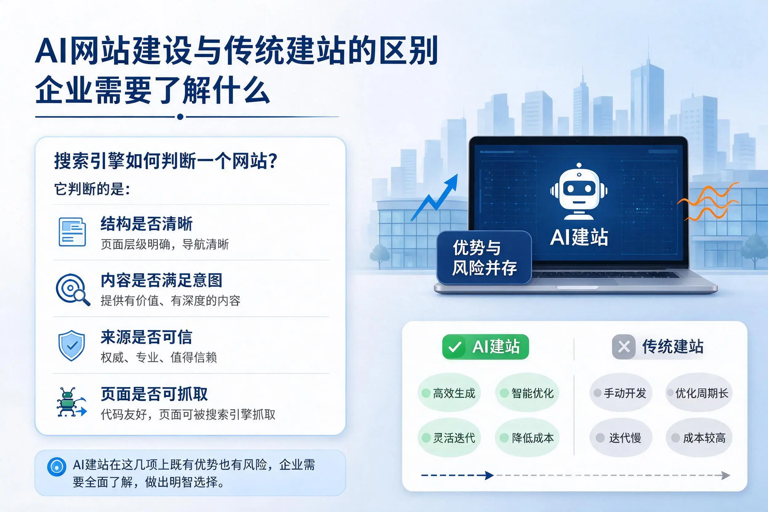 AI网站建设与传统建站的区别，枣庄企业需要了解什么