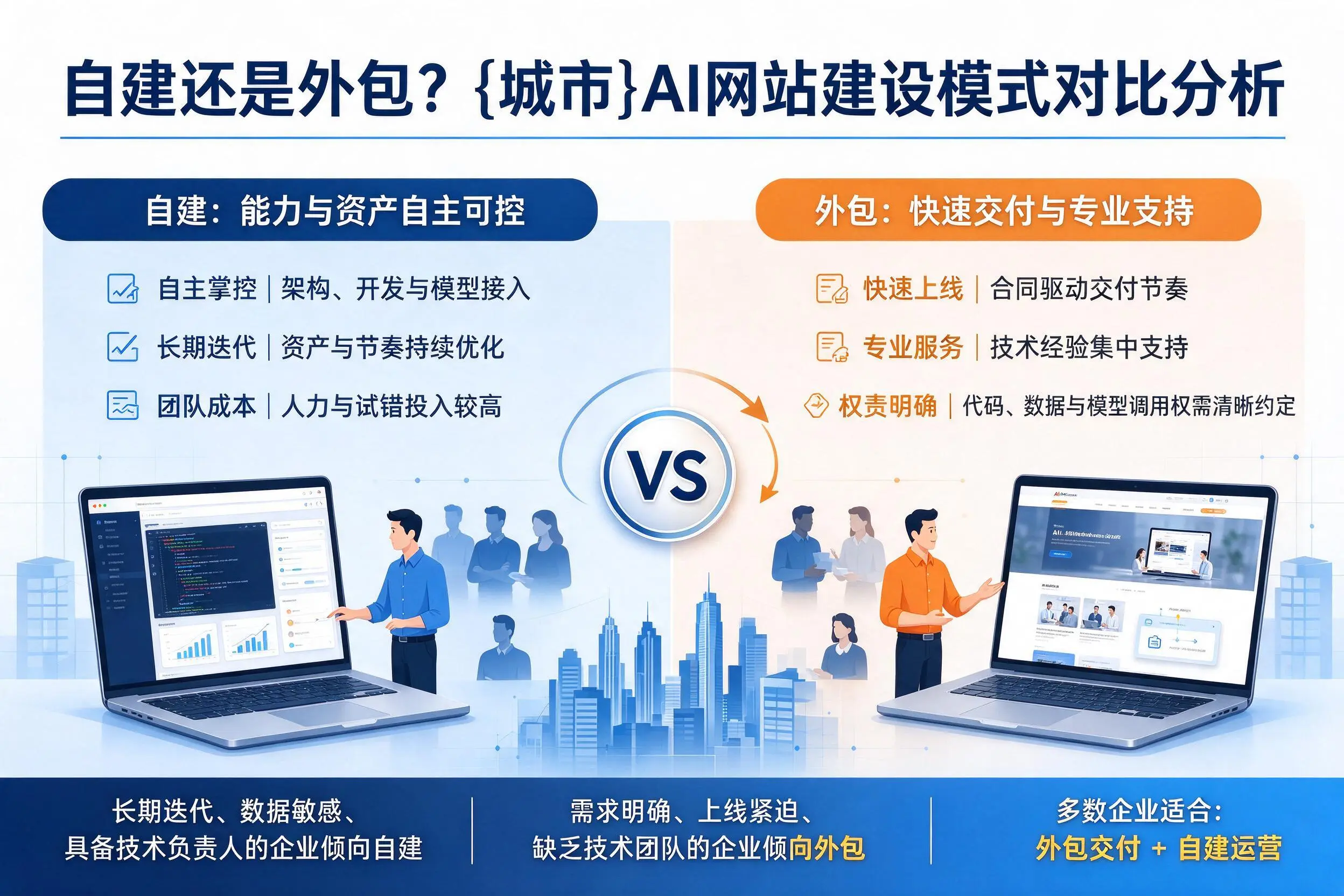 自建还是外包？枣庄AI网站建设模式对比分析